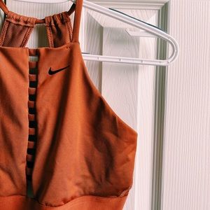 Rust color nike sports bra